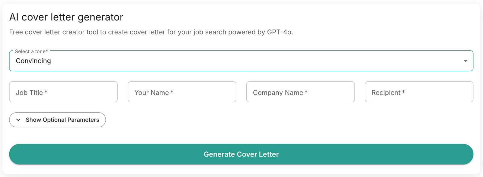 Cover Letter Generator